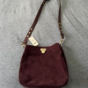 Valentina Deep Burgundy Shoulder Bag